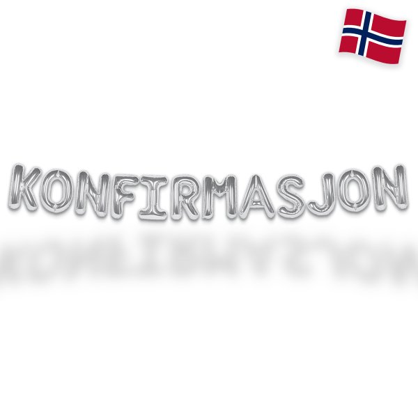 Ballonggirlander - KONFIRMASJON - Sølv - 35 cm Ballonggirlander - KONFIRMASJON - Sølv - 35 cm