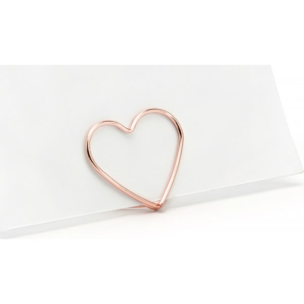 Kortholder - Hjerter - Rosgull - 10-pakning