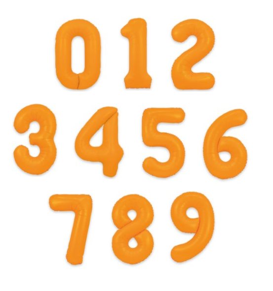 Ballongfigur - Neonoransje - 86 cm