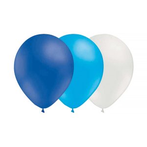 Ballonger - Mix - Hvit/Lysebl/Bl - 15 stk