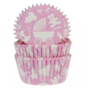 Cupcake-former - Baby - Lys rosa - 50-pakning