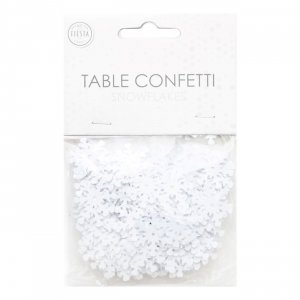 Bordkonfetti - Snøflak - Hvit - 14g Bordkonfetti - Snøflak - Hvit - 14g