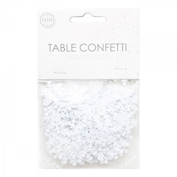 Bordkonfetti - Snøflak - Hvit - 14g Bordkonfetti - Snøflak - Hvit - 14g