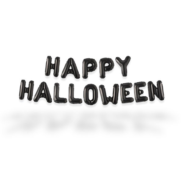 Ballonggirlander - HAPPY HALLOWEEN - Svart - 35 cm Ballonggirlander - HAPPY HALLOWEEN - Svart - 35 cm