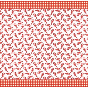 Duk - Kreps - Hvit/Rød - 137 x 274 cm Duk - Kreps - Hvit/Rød - 137 x 274 cm