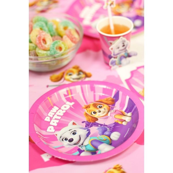 Papirtallerkener - Paw Patrol - Rosa - 23 cm - 8 stk Papirtallerkener - Paw Patrol - Rosa - 23 cm - 8 stk