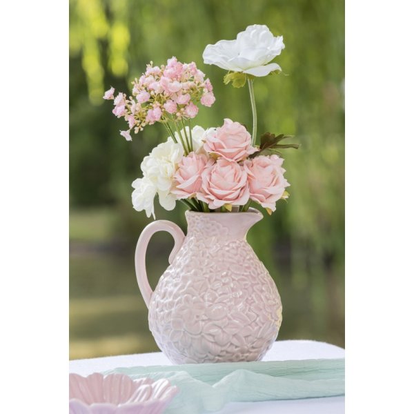 Blomsterbukett - 26 cm - 6 rosa roser Blomsterbukett - 26 cm - 6 rosa roser