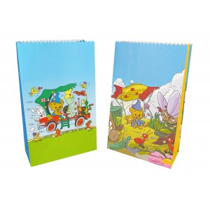 Godteripose 12x20cm - 8 stk - Teddybjrn Natur