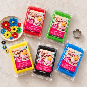 Sukkerpasta - Pakke - Basisfarger - 5 x 250g - FunCakes