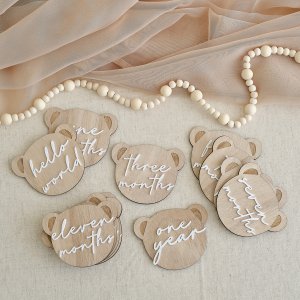 Milep�lsskilt - Teddybj�rn - Tre