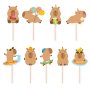 Kakedekorasjoner - Capybara - 9 stk