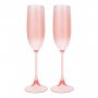 Champagneglass - Poolside - 2-pakning - Pudderrosa