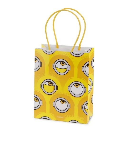 Papirposer - Minions - Gul - 6 stk - Godteriposer, Godteriposer og snackbokser