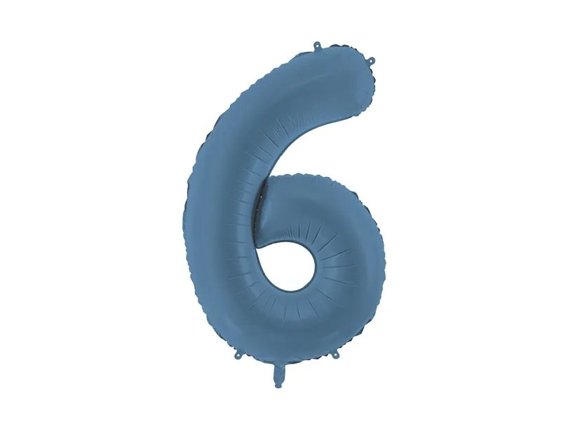 Nummerballong – Marineblå – 86 cm – Nummer: 6 – Tallballonger, Ballonger
