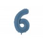 Nummerballong - Marinebl� - 86 cm - Nummer: 6
