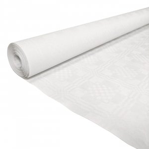Duk - Papir - Hvit - 119 cm bred - 50 meter Duk - Papir - Hvit - 119 cm bred - 50 meter