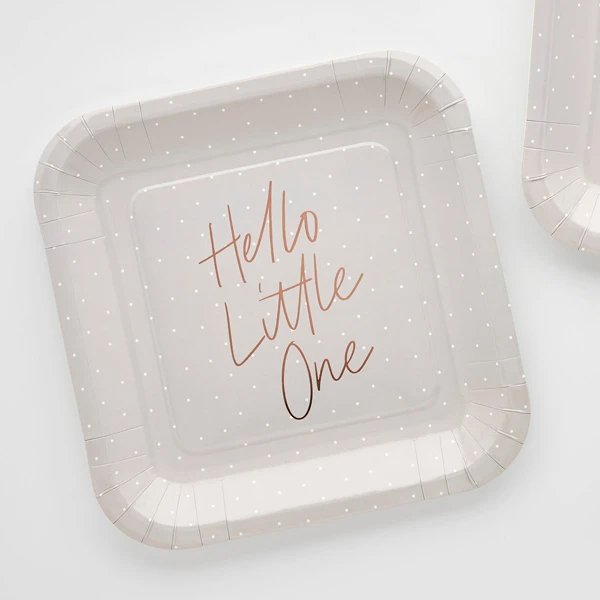 Papptallerkener - Hello Little One - 10-pakning Papptallerkener - Hello Little One - 10-pakning