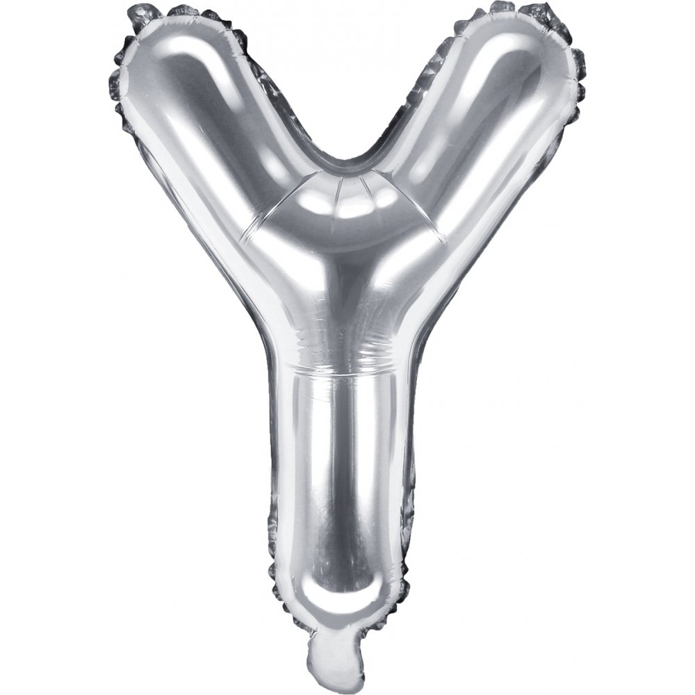 Bokstavballonger - Sølv - 35 cm - Bokstav: Y - Bokstavballonger, Ballonger