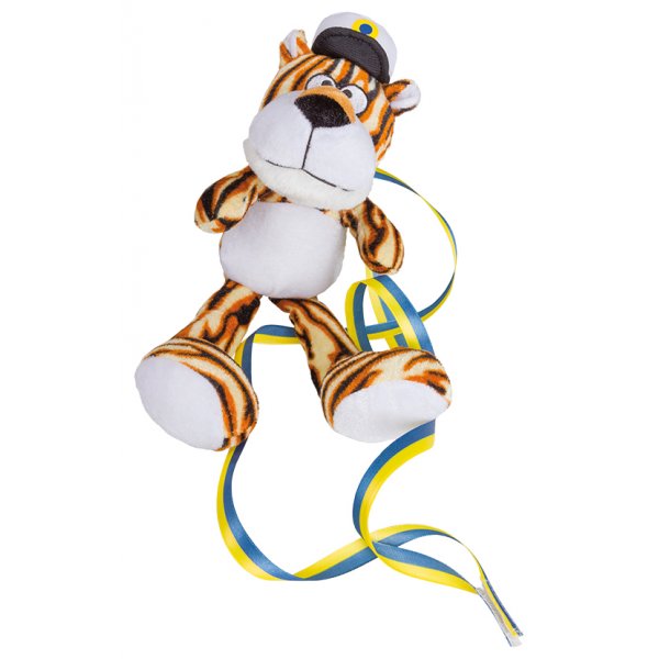 Studentdyr - Tiger - Blå/Gul - 30 cm Studentdyr - Tiger - Blå/Gul - 30 cm