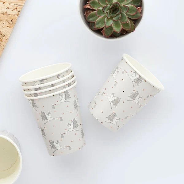 Papirkopper - Stork - Hello Little One - 10-pakning Papirkopper - Stork - Hello Little One - 10-pakning