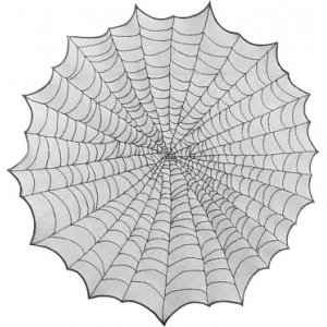 Duk Rund - Halloween - Spindelvev - Stoff