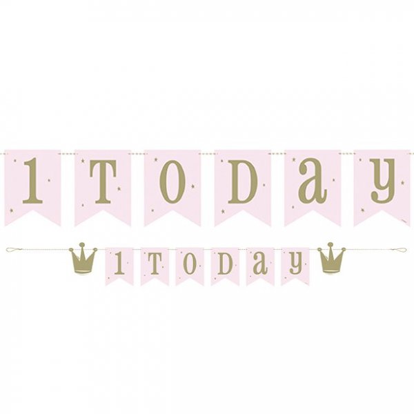 Vimpel - 1 i dag - Rosa/Gull