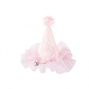Festhatt - Mini - Rosa med polkaprikker Festhatt - Mini - Rosa med polkaprikker