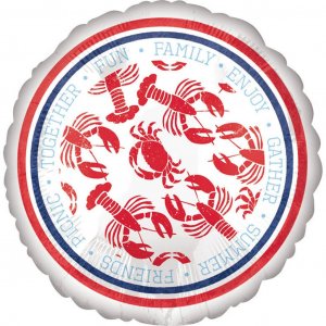 Rund folieballong - 43 cm - Krepsfest