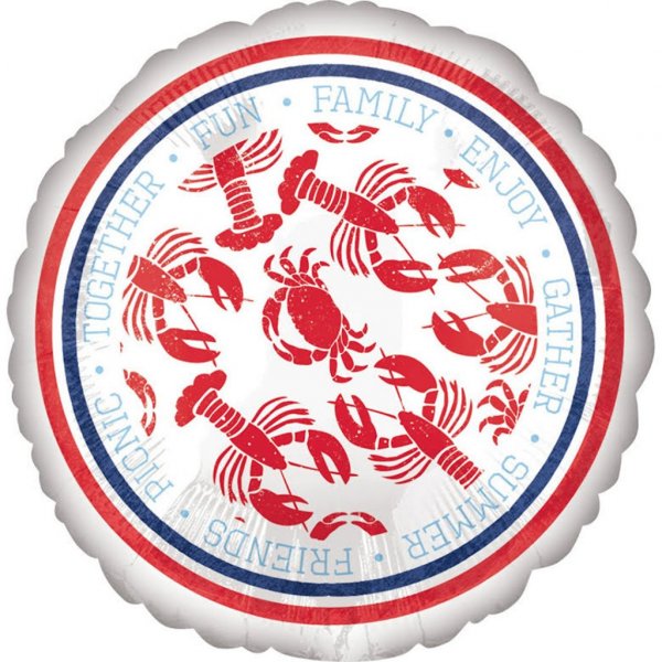 Rund folieballong - 43 cm - Krepsfest