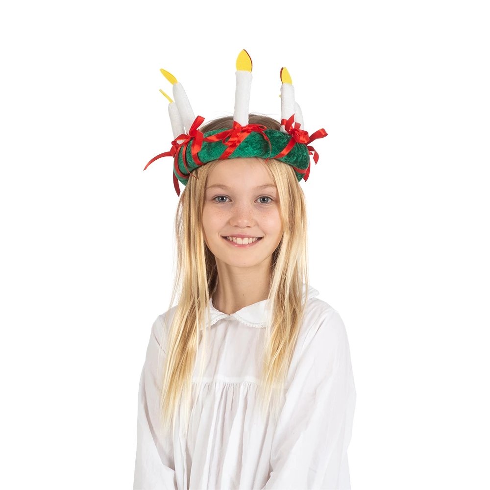 Lucia-krone - Stoff - Pynt, Juleartikler