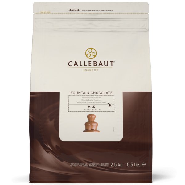 Callebaut Sjokolade Melkesjokolade til sjokoladefontene 2,5 kg Callebaut Sjokolade Melkesjokolade til sjokoladefontene 2,5 kg