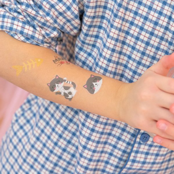 Tatoveringer - Pastellkatter - 23 stk Tatoveringer - Pastellkatter - 23 stk