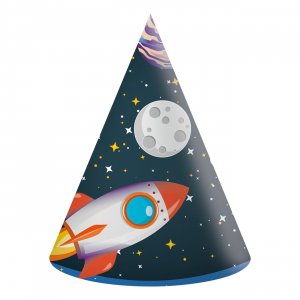 Partyhatter Space Party 6-pakning Partyhatter Space Party 6-pakning