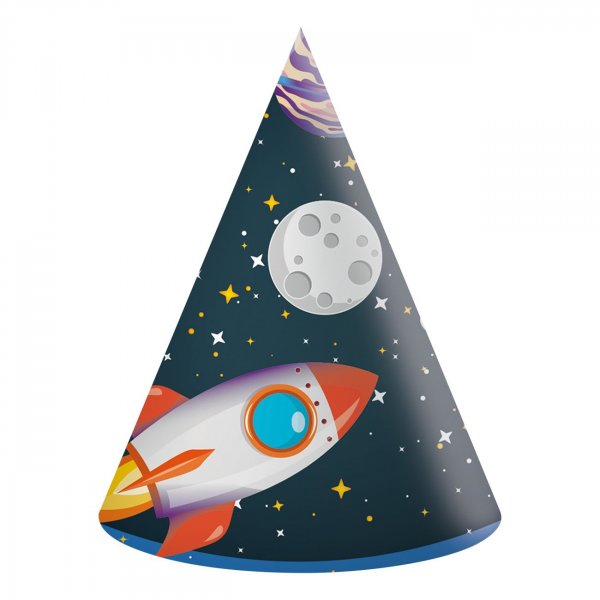Partyhatter Space Party 6-pakning Partyhatter Space Party 6-pakning