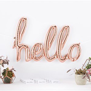 Folieballong - Hallo - Rosgull