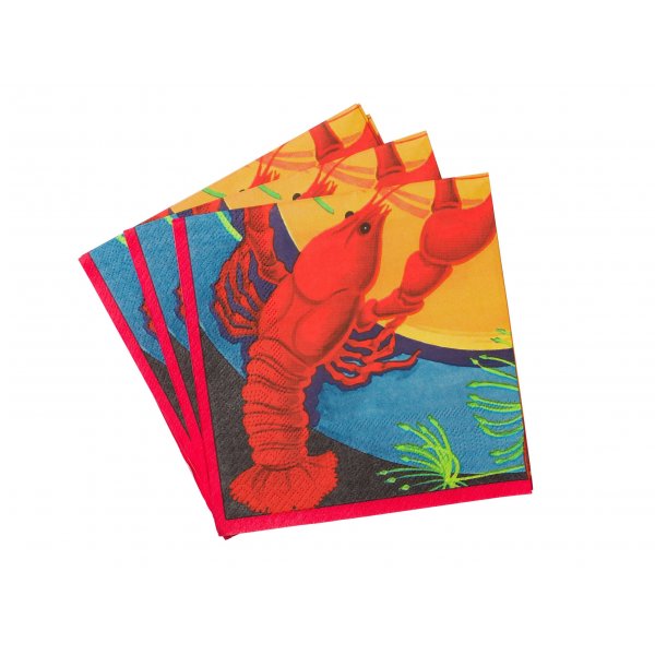 Servietter - Krabbedesign - 20-pakning (33 x 33 cm) Servietter - Krabbedesign - 20-pakning (33 x 33 cm)