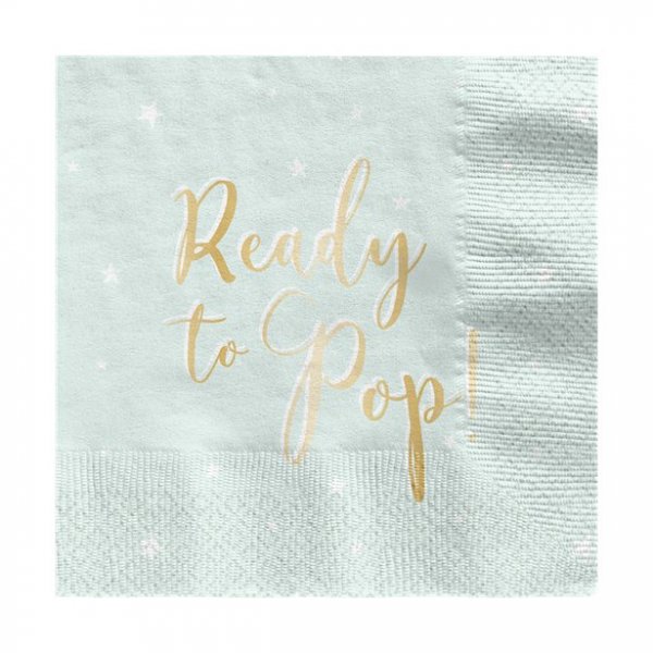 Servetter - Ready to pop - Mint/Guld