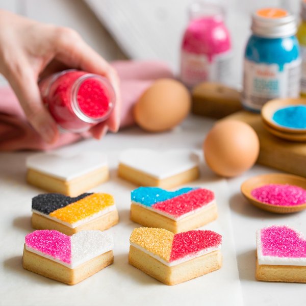 Glitrende sukkerkrystaller - Svart - Decora - 100g Glitrende sukkerkrystaller - Svart - Decora - 100g