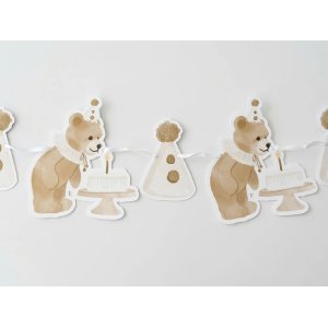 Girlander - Bursdagsbj�rn - Lavendelbl� - 2,5m