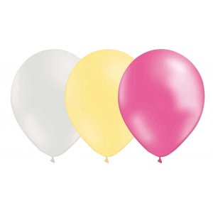 Ballonger - Hvit/Elfenben/Rosa - 15-pakning