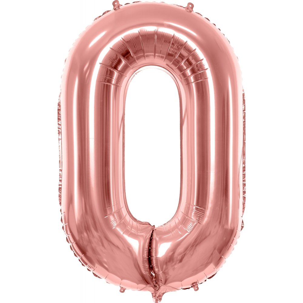 Tallballong – Roségull – 86 cm – Tall: 0 – Tallballonger, Ballonger