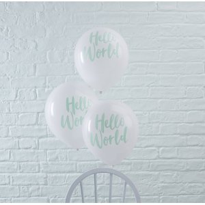 Ballonger - Hallo verden - 10-pakning Ballonger - Hallo verden - 10-pakning