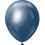 Ballonger ensfargede - Premium 30 cm - Marineblå Krom - 10-pakning