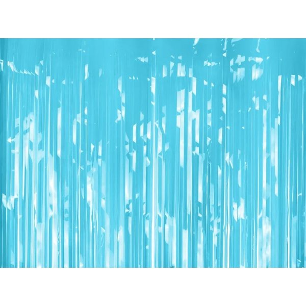 Festgardin - Lys bl� - 1 x 2 m