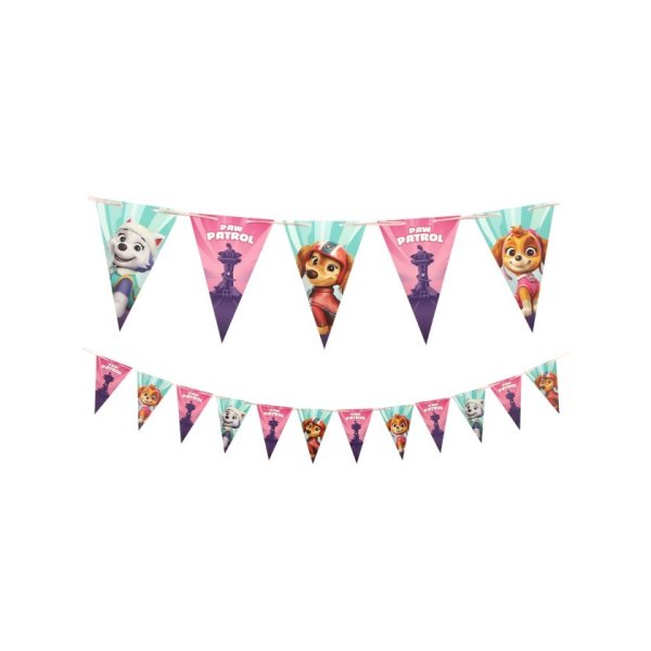 Vimpel Garland - Paw Patrol - Rosa - 1,9m