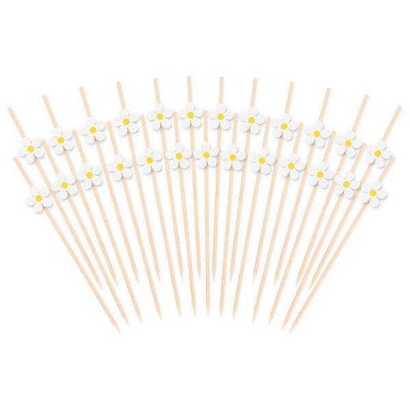 Snackpinner/Drikkepinner - Blomst - 12 cm - 25 stk Snackpinner/Drikkepinner - Blomst - 12 cm - 25 stk