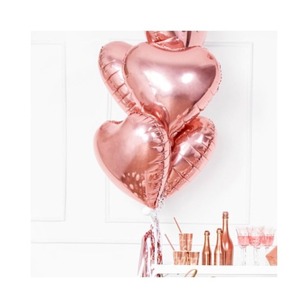 Folieballong - Hjerte - Roségull - 61 cm Folieballong - Hjerte - Roségull - 61 cm