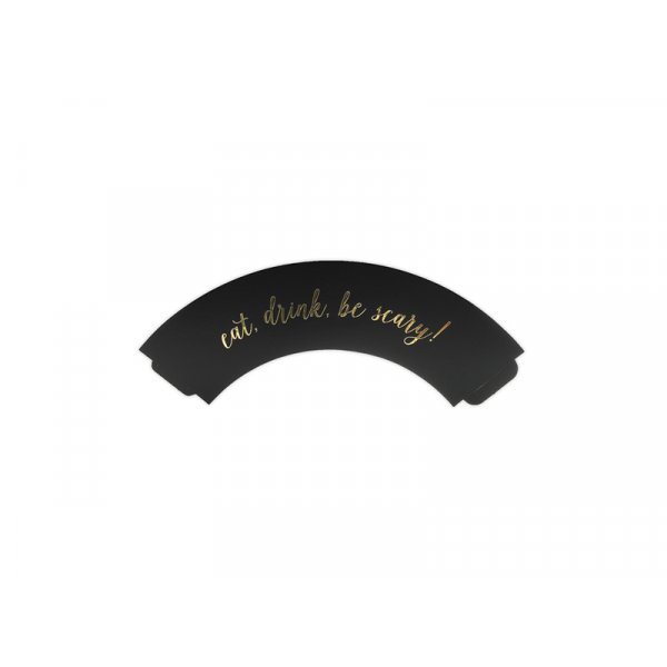 Cupcake-papir - Trick or Treat Gull - 6-pakning