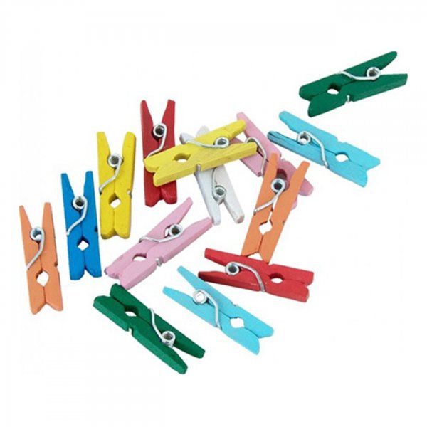 Mini klesklyper flerfargede 24-pakning Mini klesklyper flerfargede 24-pakning