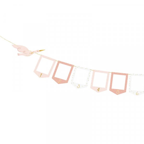 Fotogirlander - Stork - Rosa/Gull Fotogirlander - Stork - Rosa/Gull